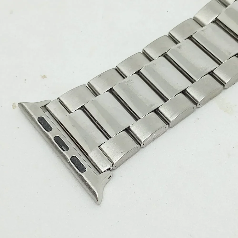 Vince Camuto 24mm Silver Stainless Steel Watch Band Fits Apple Watch 42/44/45mm